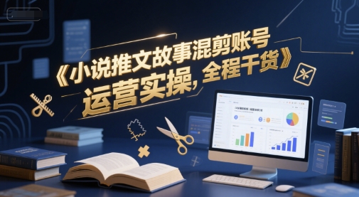 小说推文故事混剪账号运营实操，全程干货小白网创_互联网创业项目_网络创业小白网创