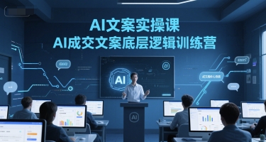 AI文案实操课，AI成交文案底层逻辑训练营小白网创_互联网创业项目_网络创业小白网创