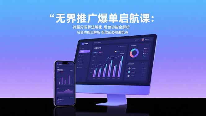 （15567期）无界推广爆单启航课：流量分发算法解密 后台功能全解析 投放前必知避坑点小白网创_互联网创业项目_网络创业小白网创