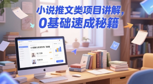 小说推文类项目讲解，0 基础速成秘籍小白网创_互联网创业项目_网络创业小白网创