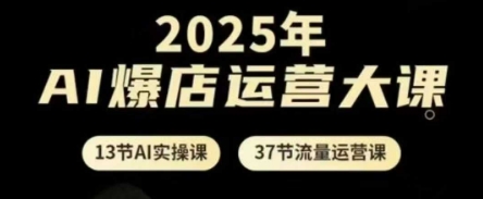 2025年AI爆店运营大课，13节AI实操课+37节流量运营课小白网创_互联网创业项目_网络创业小白网创