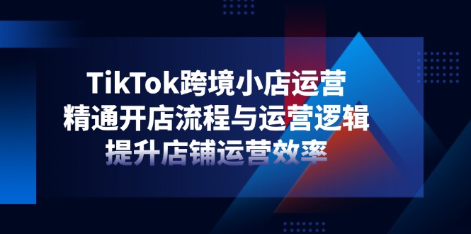 （14369期）TikTok跨境小店运营，精通开店流程与运营逻辑，提升店铺运营效率小白网创_互联网创业项目_网络创业小白网创