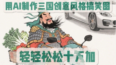 用AI制作三国创意风格搞笑图，轻松涨粉小白网创_互联网创业项目_网络创业小白网创