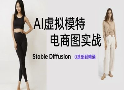 AI虚拟模特电商图实战，AI绘画Stable Diffusion 0基础到精通小白网创_互联网创业项目_网络创业小白网创