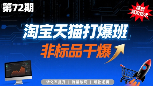 淘宝天猫打爆班原创高阶技术第72期，非标品干爆小白网创_互联网创业项目_网络创业小白网创