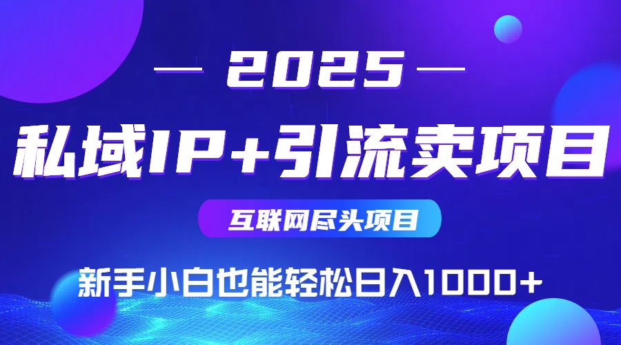 （14613期）私域IP+卖项目，普通人小白也能轻松实现日入1000+小白网创_互联网创业项目_网络创业小白网创