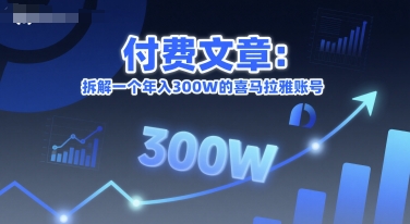 付费文章：拆解一个年入300W的喜马拉雅账号小白网创_互联网创业项目_网络创业小白网创
