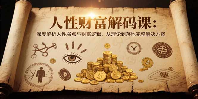（15434期）人性财富解码课6.0：深度解析人性弱点与财富逻辑，理论到落地完整解决方案小白网创_互联网创业项目_网络创业小白网创
