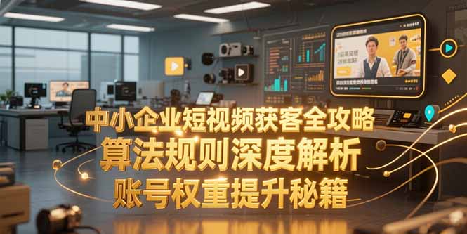 （15326期）中小企业短视频获客全攻略，算法规则深度解析，账号权重提升秘籍小白网创_互联网创业项目_网络创业小白网创