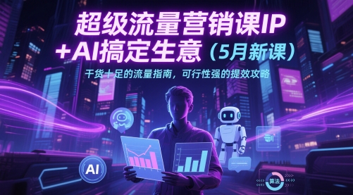 超级流量营销课IP+AI搞定生意（5月新课）干货十足的流量指南，可行性强的提效攻略小白网创_互联网创业项目_网络创业小白网创