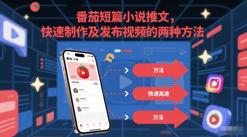 番茄短篇小说推文，快速制作及发布视频的两种方法小白网创_互联网创业项目_网络创业小白网创
