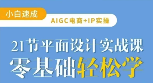 AIGC电商必备实操21节平面设计实战课，教你玩转AI小白网创_互联网创业项目_网络创业小白网创