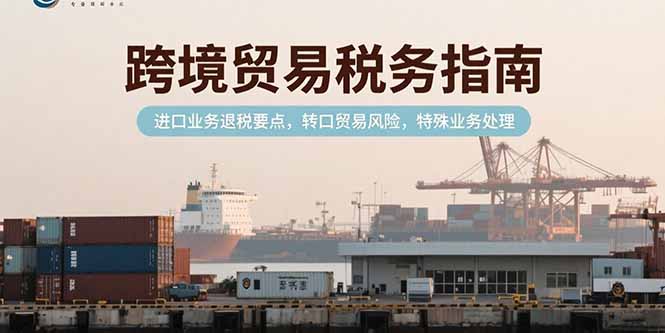 （15381期）跨境贸易税务指南，进口业务退税要点，转口贸易风险，特殊业务处理小白网创_互联网创业项目_网络创业小白网创