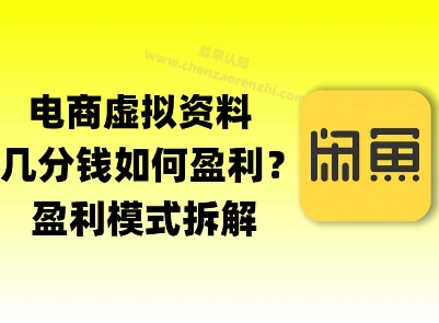 揭秘虚拟电商1分钱资料与卡券是如何获得收益的(详细拆解)小白网创_互联网创业项目_网络创业小白网创