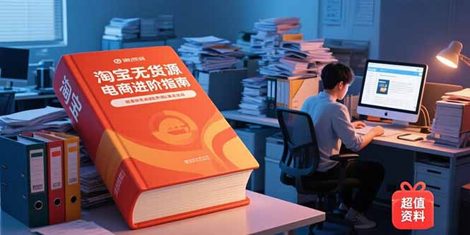 （15317期）淘宝无货源电商进阶指南，包含新人课、进阶课，配套资料，蓝海选品等小白网创_互联网创业项目_网络创业小白网创