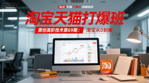 淘宝天猫打爆班原创高阶技术第69期：淘宝从0到爆小白网创_互联网创业项目_网络创业小白网创