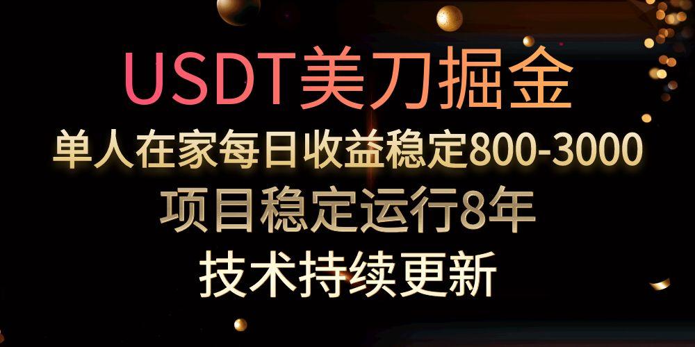 （15527期）USDT美刀掘金，单人每日收益800-3000，稳定运行8年小白网创_互联网创业项目_网络创业小白网创