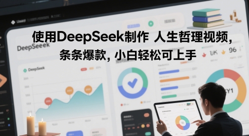 使用DeepSeek制作人生哲理视频，条条爆款，小白轻松可上手小白网创_互联网创业项目_网络创业小白网创