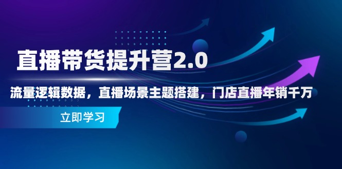（14694期）直播带货提升营2.0：流量逻辑数据，直播场景主题搭建，门店直播年销千万小白网创_互联网创业项目_网络创业小白网创