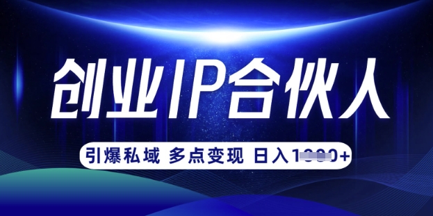 云帆·创业ip合伙人打造3.0，从0到1教你做网创，实现月入过W小白网创_互联网创业项目_网络创业小白网创