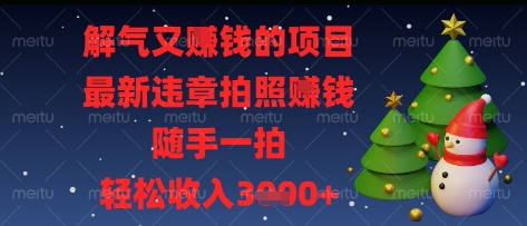 解气又挣钱的项目，最新违章拍照挣钱，随手一拍，轻松收入多张【揭秘】小白网创_互联网创业项目_网络创业小白网创