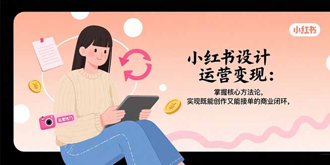 （15636期）小红书设计运营变现：掌握核心方法论，实现既能创作又能接单的商业闭环小白网创_互联网创业项目_网络创业小白网创
