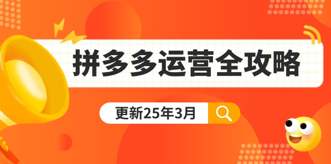 （14184期）拼多多运营全攻略：从0到日销千单,爆款内功+付费推广+黑科技(更新25年3月)小白网创_互联网创业项目_网络创业小白网创