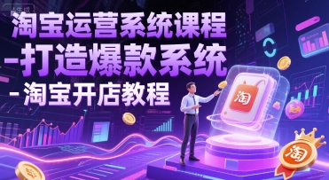 淘宝运营系统课程-打造爆款系统-淘宝开店教程小白网创_互联网创业项目_网络创业小白网创