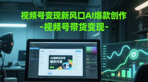 视频号变现新风口AI爆款创作-视频号带货变现小白网创_互联网创业项目_网络创业小白网创