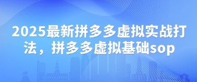 2025最新拼多多虚拟实战打法，拼多多虚拟基础sop小白网创_互联网创业项目_网络创业小白网创