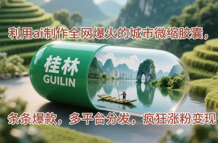（14704期）利用ai制作全网爆火的城市微缩胶囊，条条爆款，多平台分发，疯狂涨粉变现小白网创_互联网创业项目_网络创业小白网创