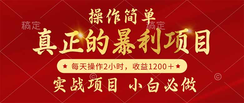 （14978期）真正的暴利项目，操作简单，每天收益1200＋，自己做老板小白网创_互联网创业项目_网络创业小白网创