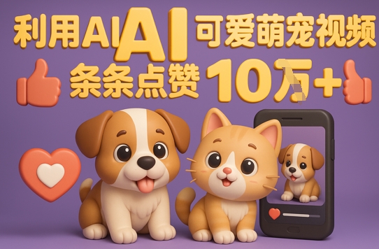 能骗过系统的AI萌宠视频制作全攻略：从0到 2W粉的爆款密码小白网创_互联网创业项目_网络创业小白网创