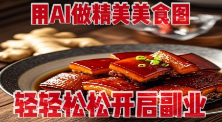 用AI做精美美食图，无需专业设备拍摄，轻轻松松开启副业小白网创_互联网创业项目_网络创业小白网创