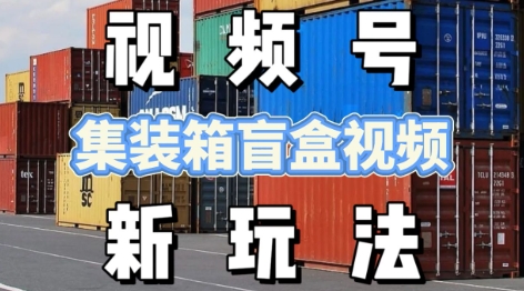 视频号新玩法，利用老外开集装箱盲盒视频，挣分成计划收益，月入过W，新手小白轻松上手小白网创_互联网创业项目_网络创业小白网创