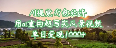 AI视觉疗愈经济：用ai重构超写实风景视频，单日变现多张小白网创_互联网创业项目_网络创业小白网创