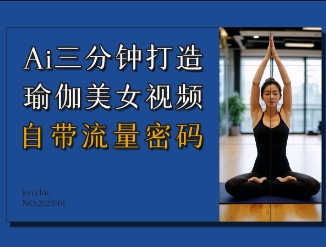 AI三分钟打造瑜伽美女视频，自带流量密码小白网创_互联网创业项目_网络创业小白网创