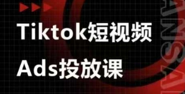 Ads视频投放课，tiktok短视频广告投放课小白网创_互联网创业项目_网络创业小白网创