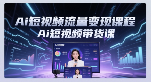 Ai短视频流量变现课程，Ai短视频带货课小白网创_互联网创业项目_网络创业小白网创