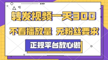 转发视频一天3张+，正规平台放心做，不看播放量，不看粉丝量，一个任务几分钟完成【揭秘】小白网创_互联网创业项目_网络创业小白网创