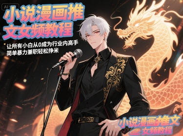 小说漫画推文女频教程，让所有小白从0成为行业内高手，简单暴力兼职轻松挣米小白网创_互联网创业项目_网络创业小白网创
