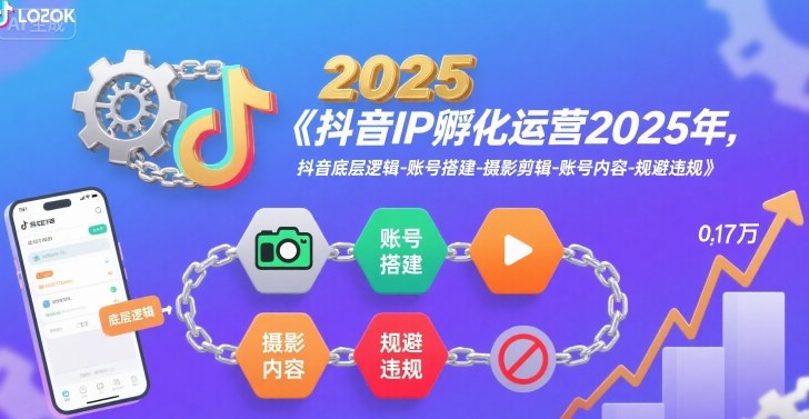 抖音IP孵化运营2025年，抖音底层逻辑-账号搭建-摄影剪辑-账号内容-规避违规小白网创_互联网创业项目_网络创业小白网创
