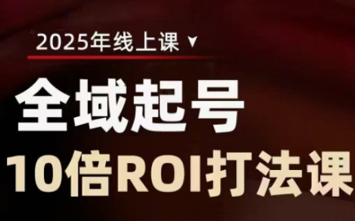2025全域起号10倍ROI打法课，助你提升直播间的投资回报率小白网创_互联网创业项目_网络创业小白网创