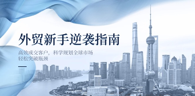 （14201期）外贸新手逆袭指南：高效成交客户，科学规划全球市场，轻松突破瓶颈小白网创_互联网创业项目_网络创业小白网创