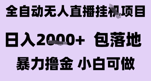 最新全自动抖音无人直播挂G项目，日入2k+ 包落地暴力撸金，小白可做【揭秘】小白网创_互联网创业项目_网络创业小白网创