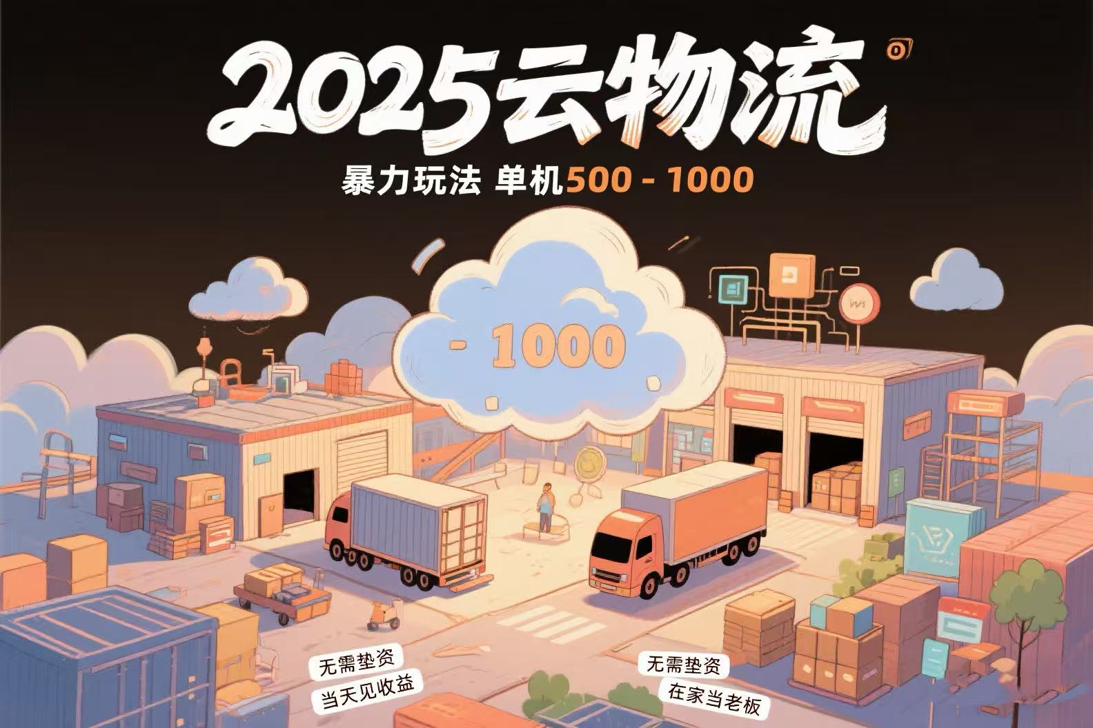 （15353期）云物流赚差价，项目纯利润500~1000，无需垫资，当天到账。不需要有车，…小白网创_互联网创业项目_网络创业小白网创