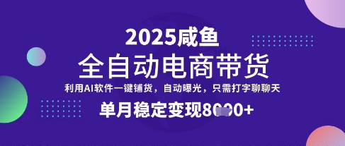 全网首发【闲鱼全自动电商带货】三年磨一剑，一朝露锋芒，单月稳定变现8k+【揭秘】小白网创_互联网创业项目_网络创业小白网创