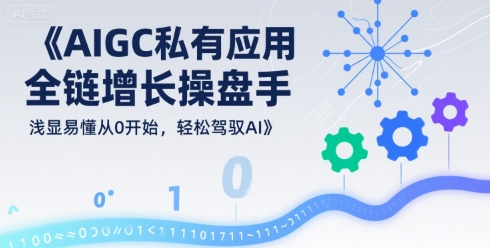 AIGC私有化应用全链增长操盘手，浅显易懂从0开始，轻松驾驭AI小白网创_互联网创业项目_网络创业小白网创