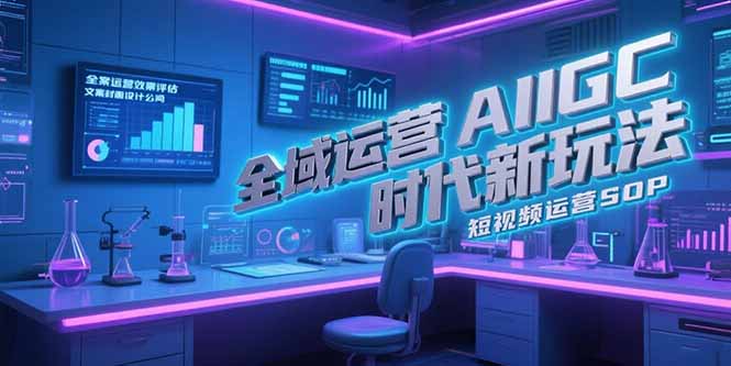 （15327期）全域运营AIGC时代新玩法，文案封面设计公式，短视频运营SOP小白网创_互联网创业项目_网络创业小白网创