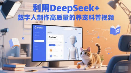 利用DeepSeek+数字人制作高质量的养宠科普视频小白网创_互联网创业项目_网络创业小白网创